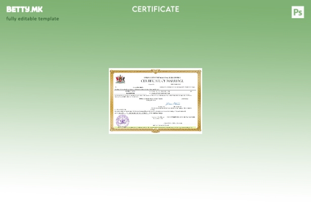 модерен стил Извод за брак од Тринидад и Тобаго Шаблон за шаблон Word и PDF